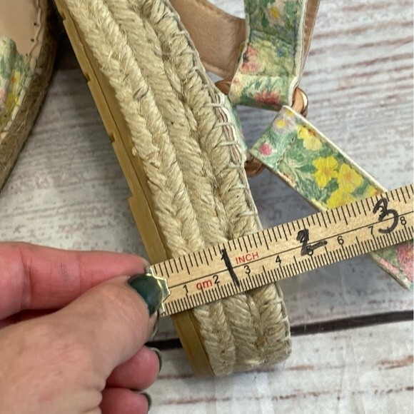 LoveShackFancy x Manebi Espadrille Hiking Sandals Pastel Floral Size 40 / US 10 - Picture 4 of 6